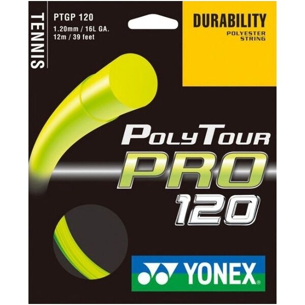 Yonex POLY TOUR PRO 120 Tennissaiten, Gelb, Größe Os