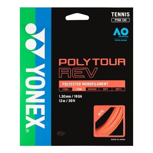 Yonex POLY TOUR REV Tennissaiten, Orange, Größe Os