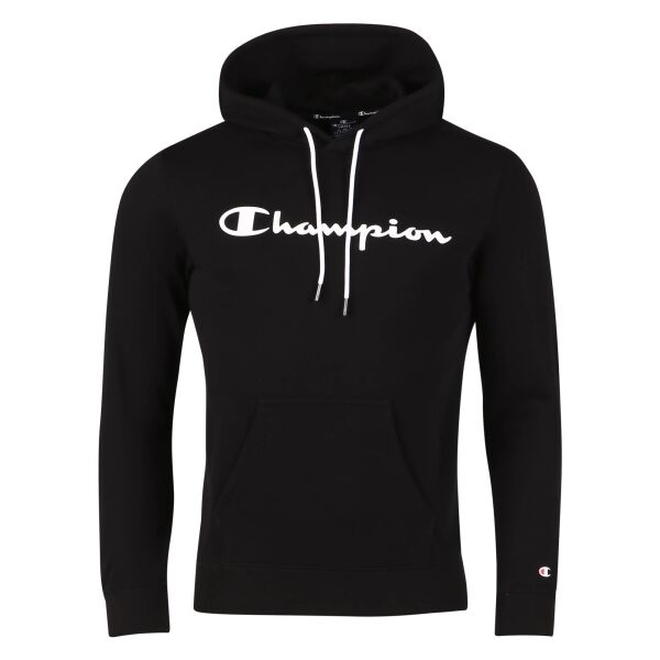 Champion HOODED SWEATSHIRT Férfi pulóver, fekete, méret XXL
