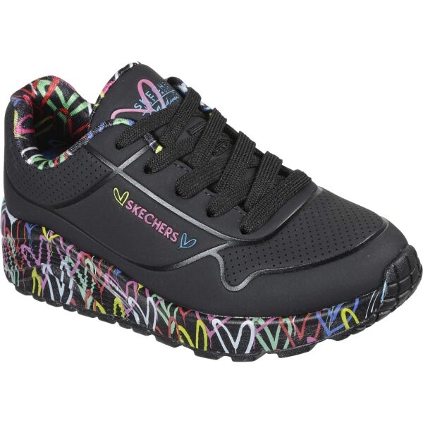 Skechers UNO LITE - LOVELY LUV Детски обувки за свободното време, черно, размер