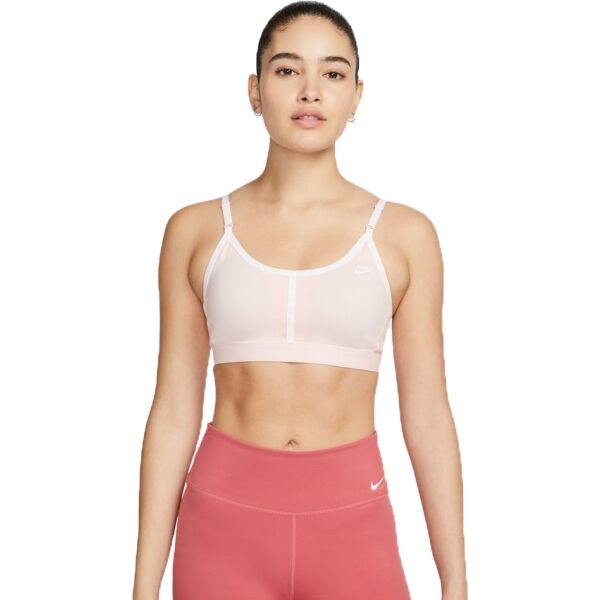 Nike NK AIR INDY LOGO STRP BRA Дамски спортен сутиен, розово, размер