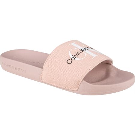Calvin Klein SLIDE MONOGRAM CO - Papuci pentru femei