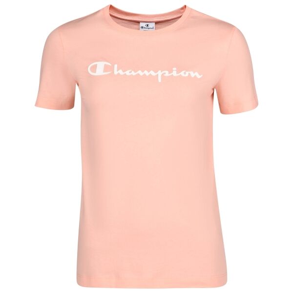 Champion CREWNECK T-SHIRT Női póló, lazac, méret S