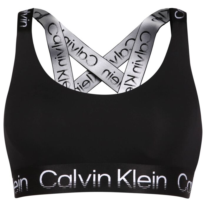 Damski stanik Calvin Klein Medium Support Sports Bra - black, Strefa Padla