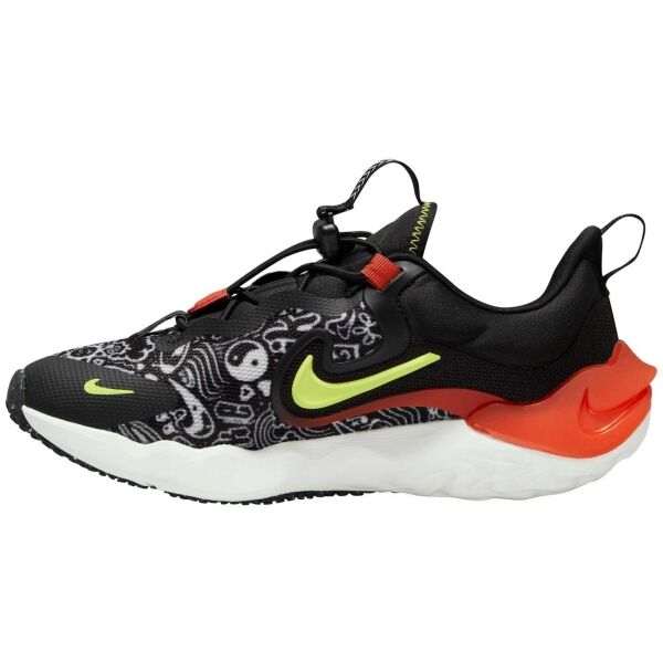 Nike RUN FLOW JP Детски обувки за бягане, черно, Veľkosť 38.5