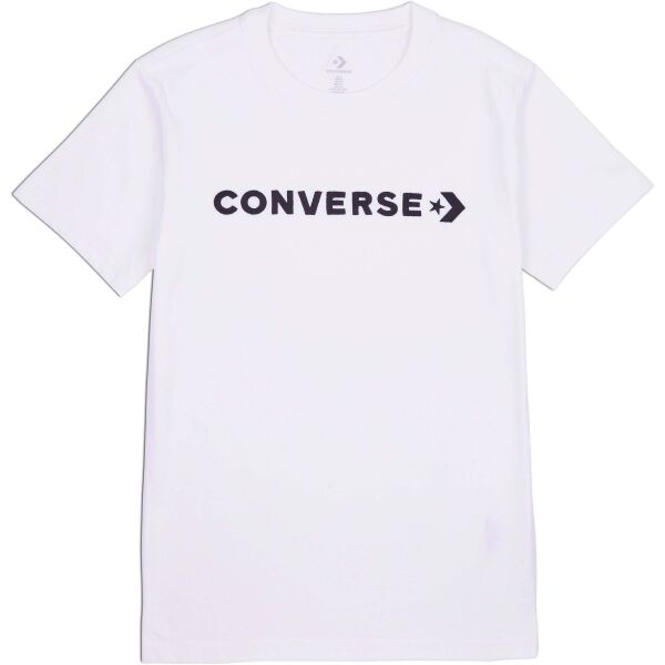 Converse CF STRIP WORDMARK SS TEE Női póló, fehér, méret XS