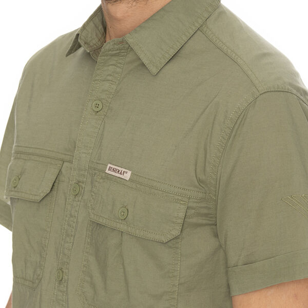 BUSHMAN PEONY NEW Мъжка риза с къс ръкав, Khaki, Veľkosť M