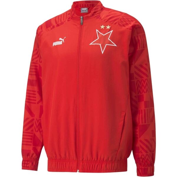 Puma SKS PREMATCH JACKET Мъжко футболно яке, червено, Veľkosť L