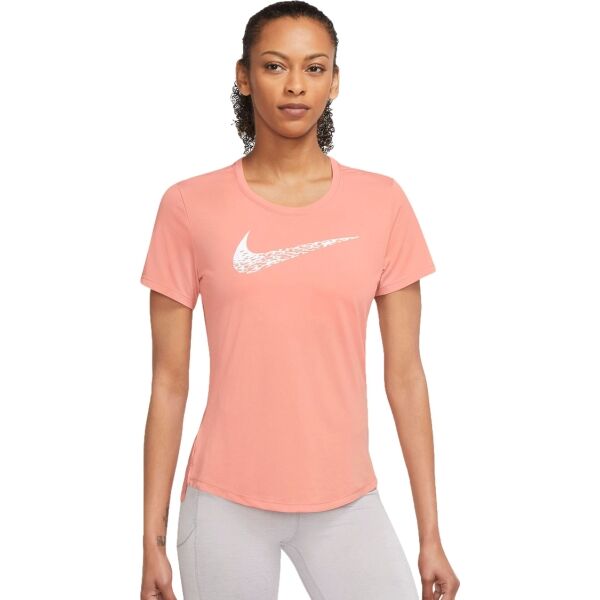 Nike NK SWOSH RUN SS TOP Damenshirt, Lachsfarben, Größe M