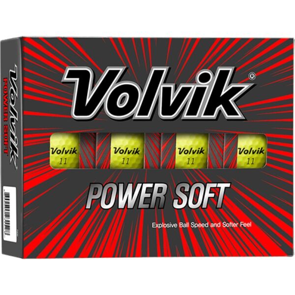 VOLVIK VV POWER SOFT 12 Ks Комплект топки за голф, жълто, Veľkosť Os