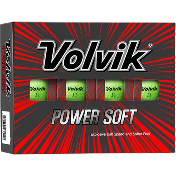 VOLVIK VV POWER SOFT 12 Ks Комплект топки за голф, зелено, Veľkosť Os