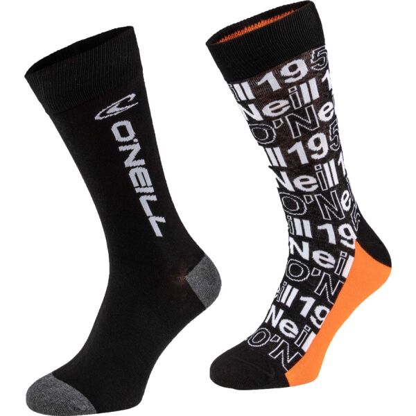O'Neill SOCK 2-PACK Мъжки чорапи, черно, veľkosť 39-42