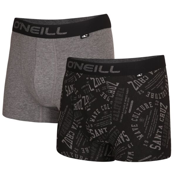 O'Neill BOXER ROUND LOGO&PLAIN 2-PACK Férfi boxeralsó, sötétszürke, méret XL