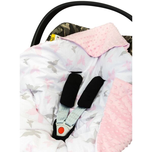 BOMIMI WRAP BLANKET (CAR) Одеяло за бебешко столче за кола, розово, Veľkosť Os