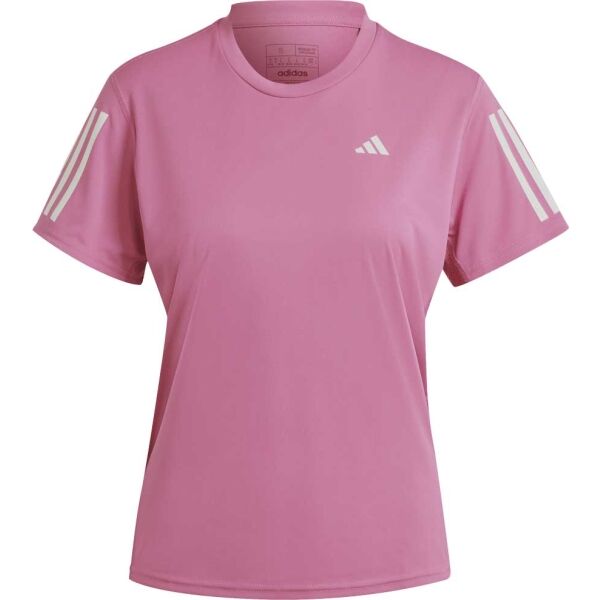 adidas OWN THE RUN TEE Női póló futáshoz, rózsaszín, méret M