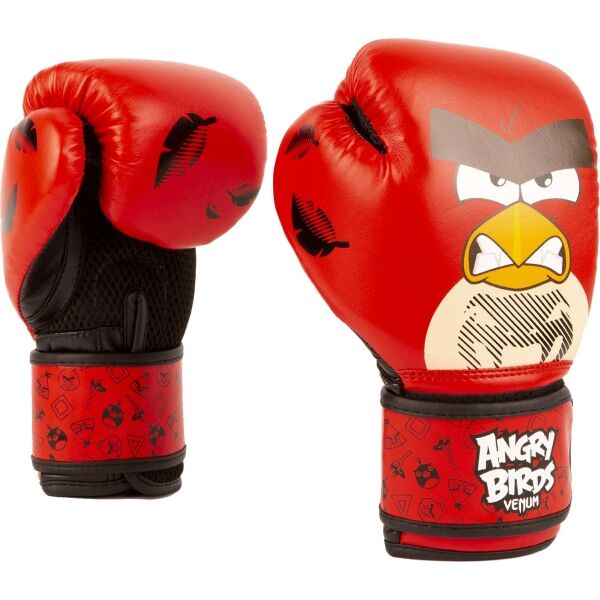 Venum ANGRY BIRDS BOXING GLOVES Детски боксьорски ръкавици, червено, размер