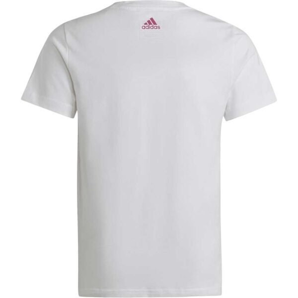 Adidas ESS LIN T Mädchenshirt, Weiß, Größe 128