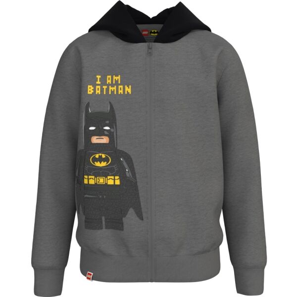 LEGO® Kidswear CARDIGAN W. HOOD Jungen Sweatshirt, Dunkelgrau, Größe 134