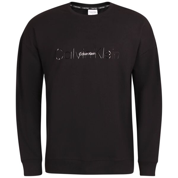 Calvin Klein EMB ICON LOUNGE-L/S SWEATSHIRT Férfi pulóver, fekete, méret S