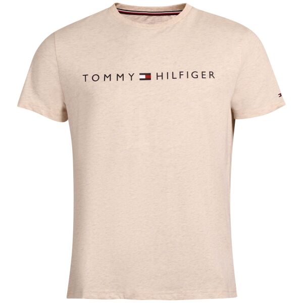 Tommy Hilfiger CN SS TEE LOGO Мъжка тениска, бежово, размер