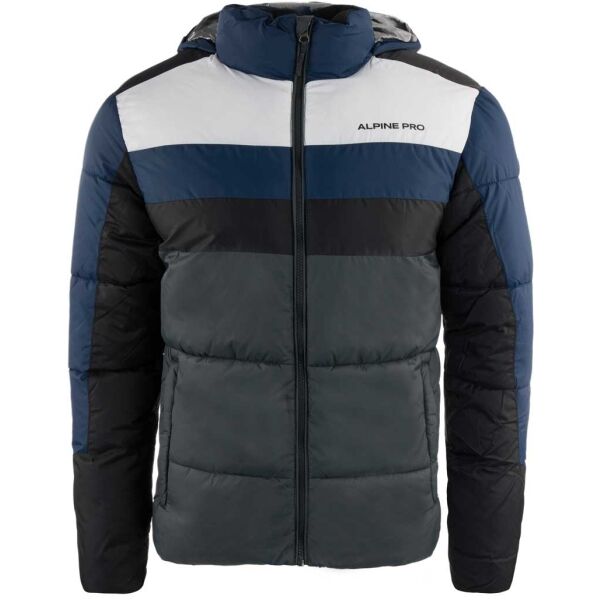 ALPINE PRO HOKER Férfi téli kabát, sötétszürke, méret XL