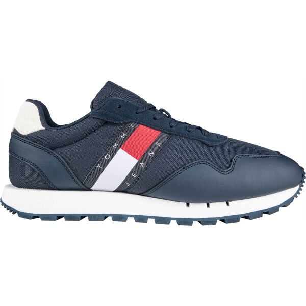 Tommy Hilfiger RETRO LEATHER TJM RUNNER Herren Sneaker, Dunkelblau, Größe 45