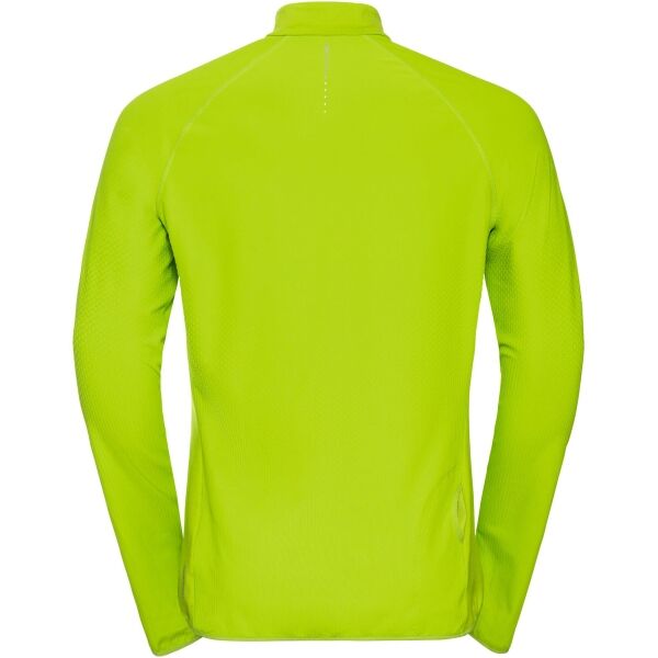 Odlo M ZEROWEIGHT MID LAYER 1/2 ZIP Herren Sweatshirt, Reflektierendes Neon, Größe XL