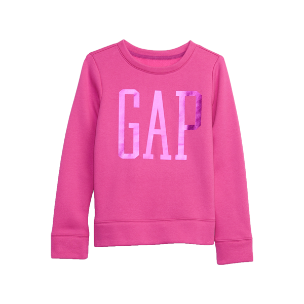 GAP V-DB LOGO CREW Lány pulóver, rózsaszín, méret M