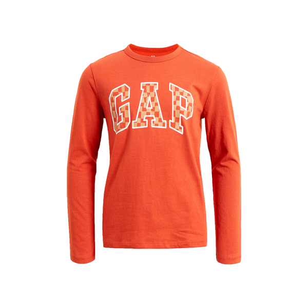 GAP V-FRC LS LOGO TEE Момчешка тениска, оранжево, размер
