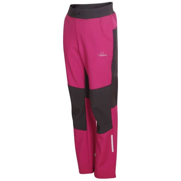 Lewro NORAY Панталони за момчета от софтшел, розово, размер