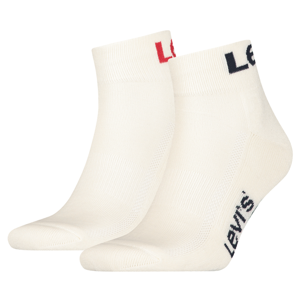Levi's MID CUT SPORT LOGO 2P Универсални чорапи, бяло, размер