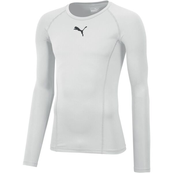 Puma LIGA BASELAYER TEE LS JR Tricou Pentru Băieți, Alb, Veľkosť 128