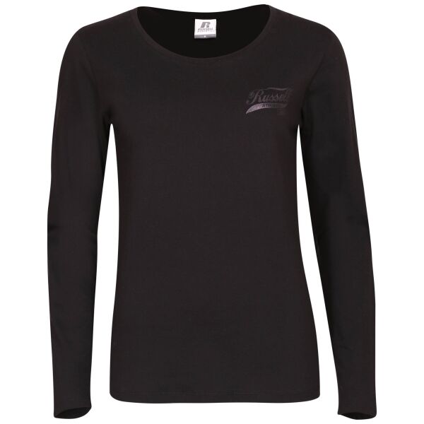 Russell Athletic LONG SLEEVE TEE SHIRT Дамска тениска, черно, размер