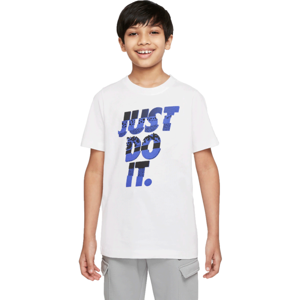 Nike U NSW TEE CORE BRANDMARK 1 Jungenshirt, Weiß, Größe S