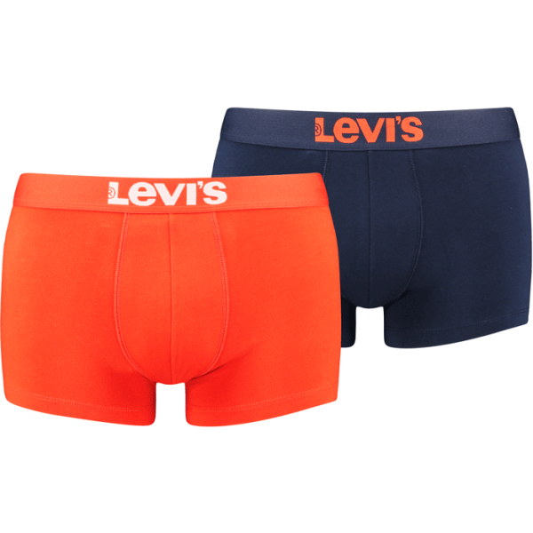 Levi's MEN SOLID BASIC TRUNK 2P Мъжки боксерки, оранжево, размер