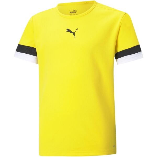 Puma TEAMRISE JERSEY JR Gyerek póló focihoz, sárga, méret 164