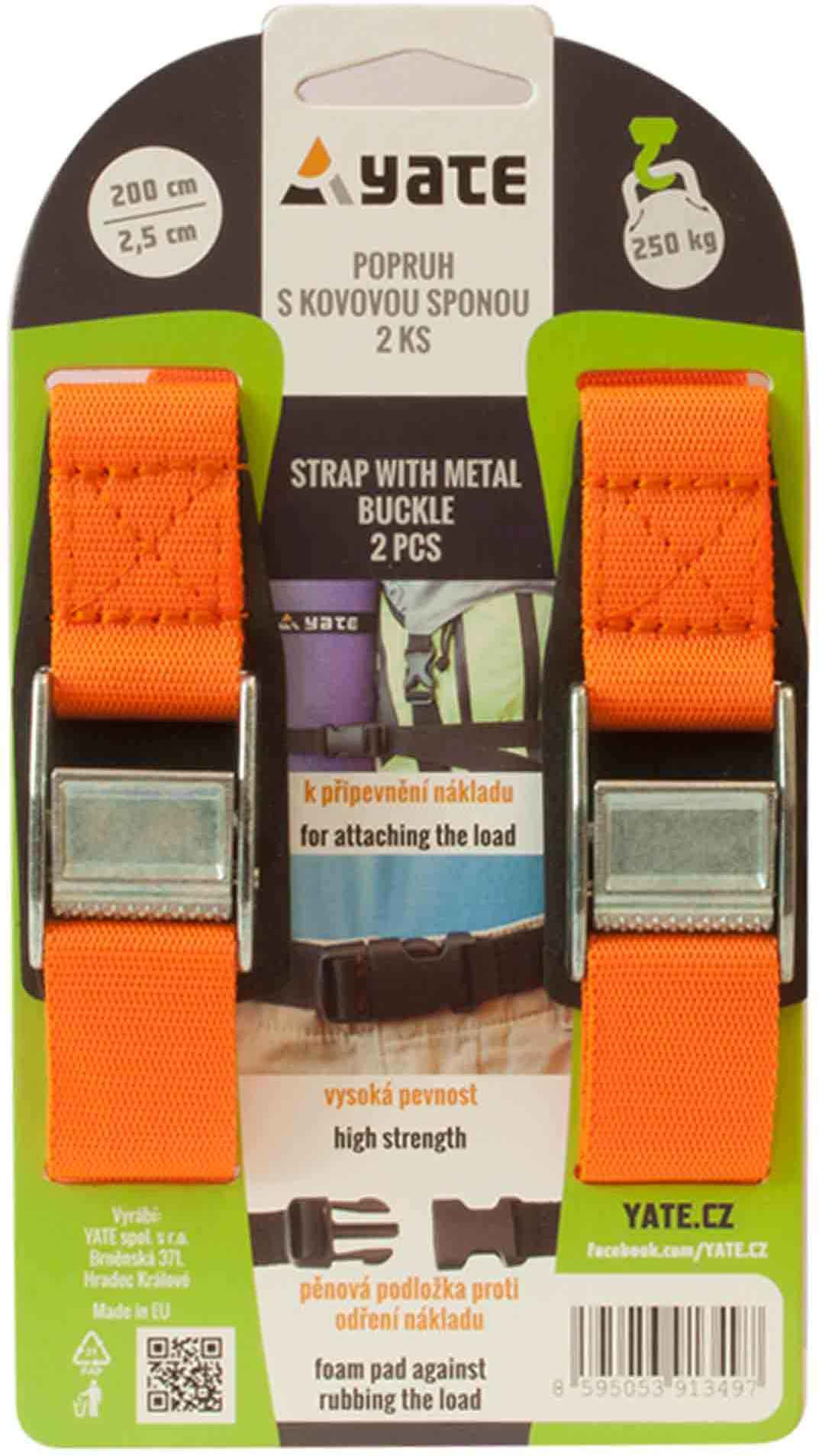 Strap with a metal buckle