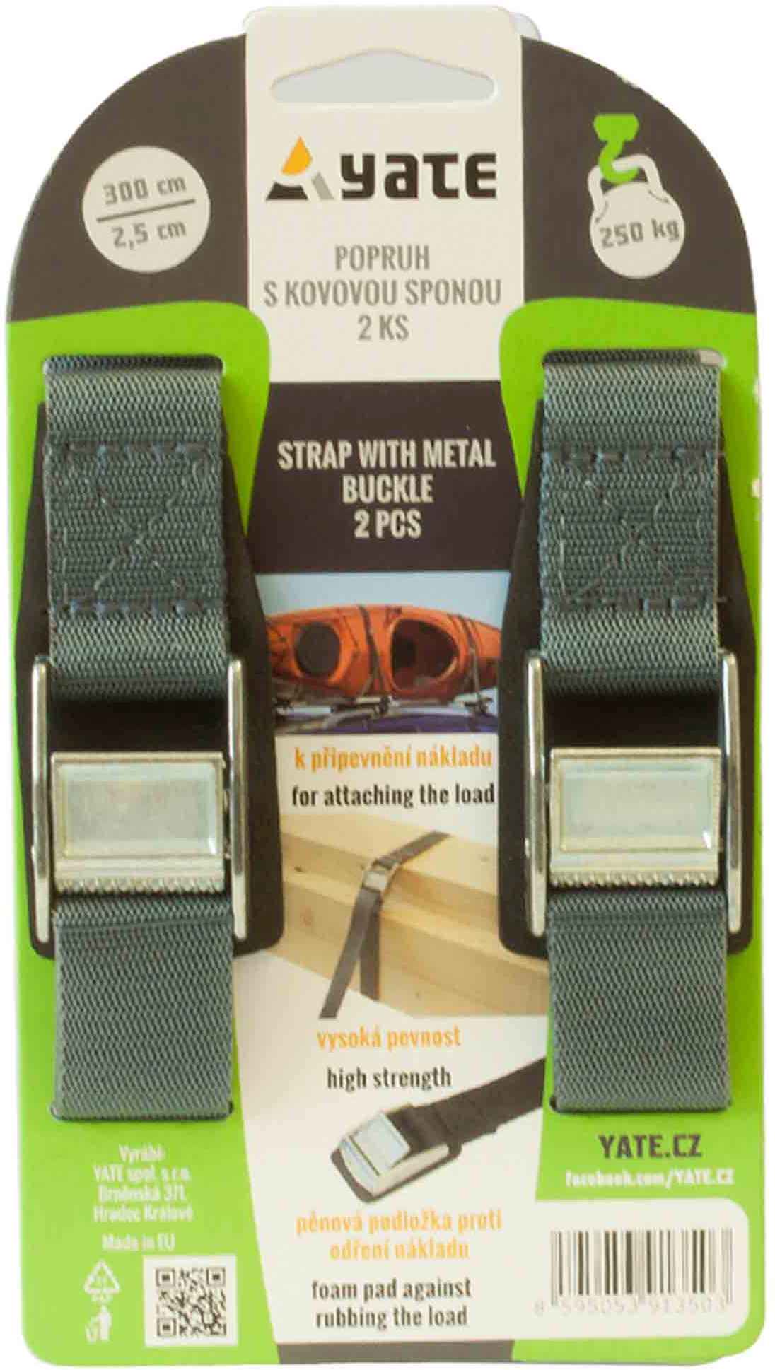 Strap with a metal buckle