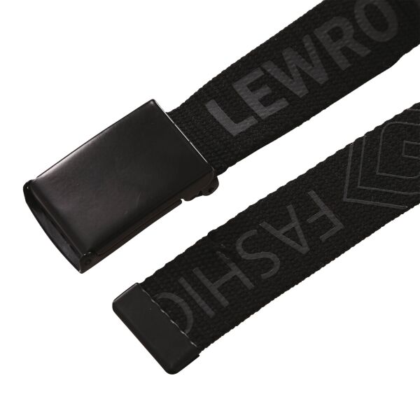 Lewro URIEN Детски текстилен колан с метална тока, черно, Veľkosť 10-15