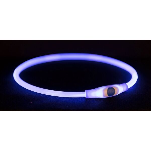 TRIXIE FLASH LIGHT RING USB L-XL Leuchtendes Halsband, Blau, Größe Os