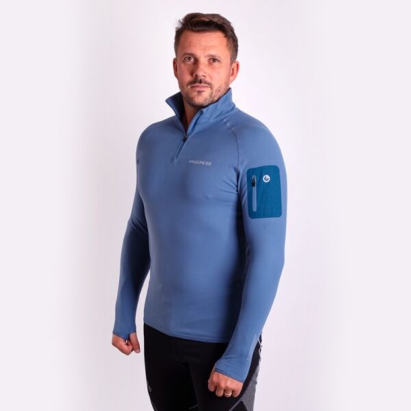 PROGRESS YUKON Férfi funkcionális pulóver, kék, méret M