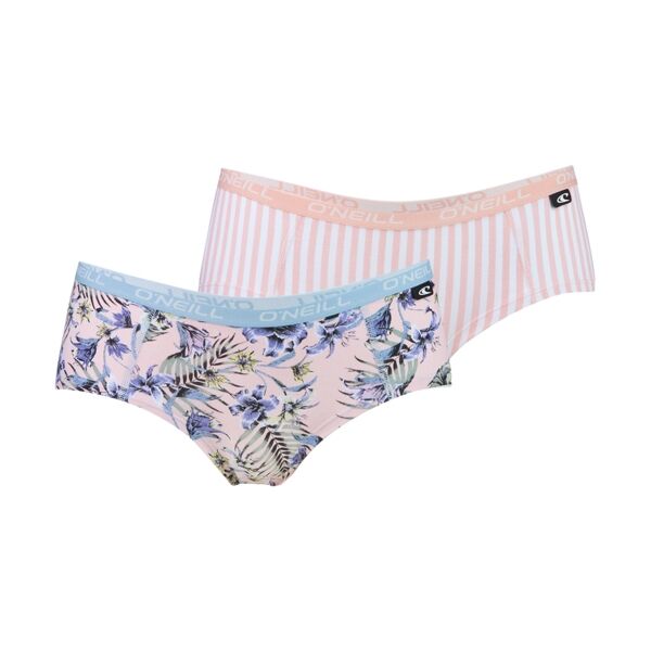 O'Neill WOMEN HIPSTER FLORAL PINK&UNI 2PACK Дамски бикини, микс, размер