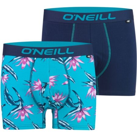 O'Neill MEN BOXER FLORAL TEAL&PLAIN 2PACK - Мъжки боксерки