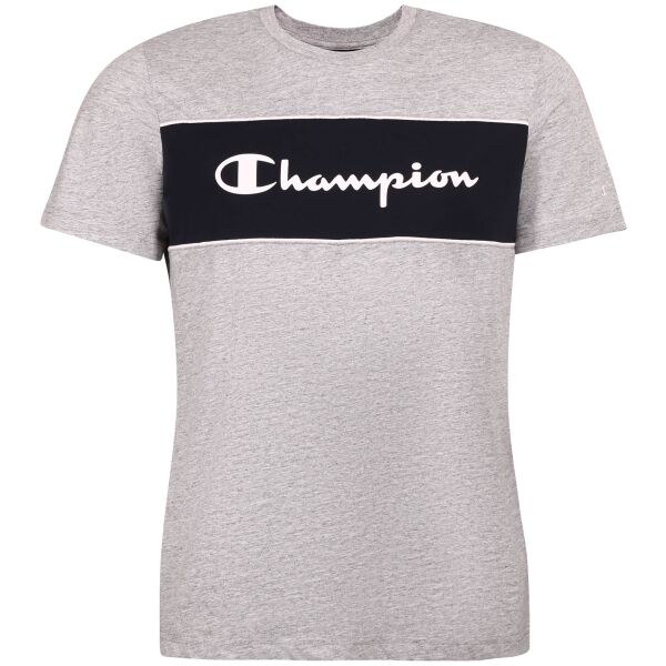 Champion CREWNECK COLOR BLOCK T-SHIRT Férfi póló, szürke, méret L