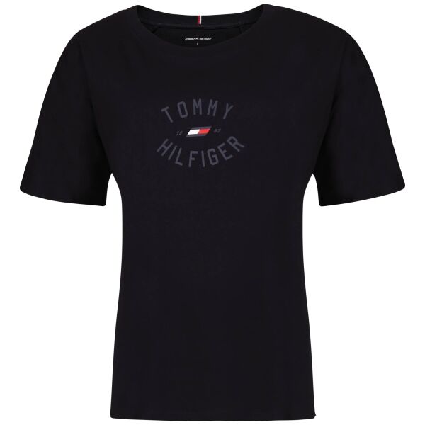 Tommy Hilfiger RELAXED TH GRAPHIC TEE Női póló, sötétkék, méret S