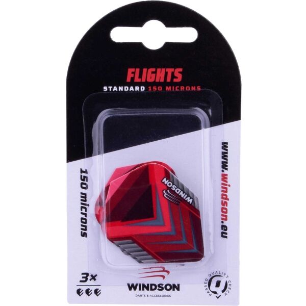 Windson ROUGE Drei Flights, Rot, Größe Os