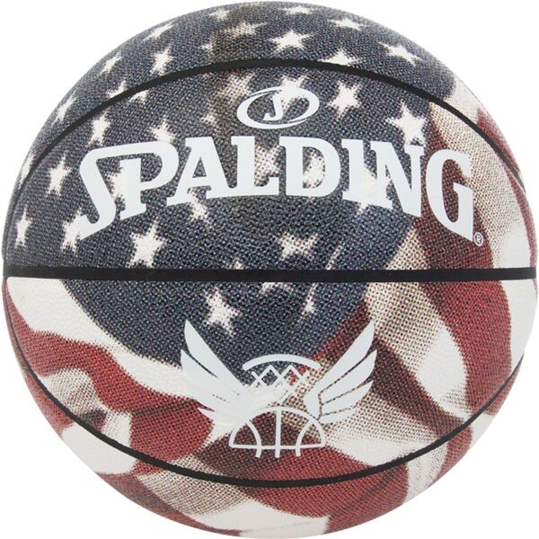 Spalding TREND STARS STRIPES Баскетболна топка, бяло, Veľkosť 7