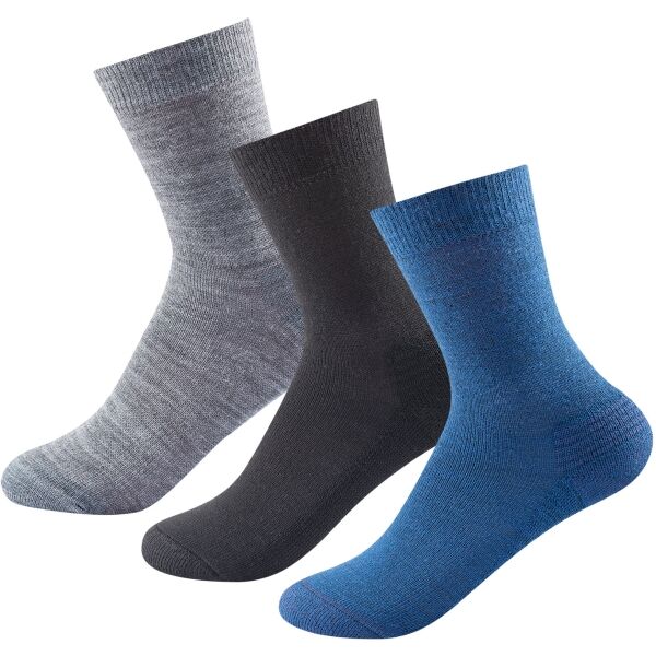 Devold DAILY MERINO MEDIUM SOCK 3PK Детски чорапи, сиво, Veľkosť 36-40