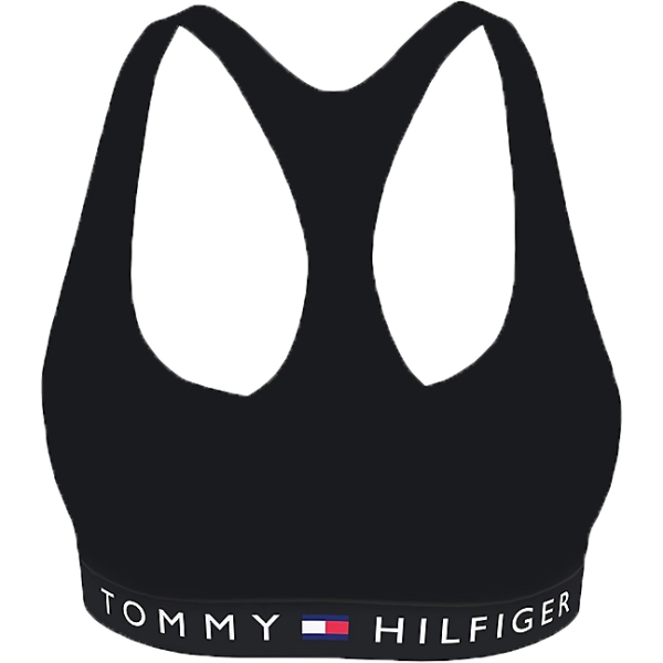 Tommy Hilfiger VEL-UNLINED BRALETTE VELOUR Női melltartó, fekete, méret L