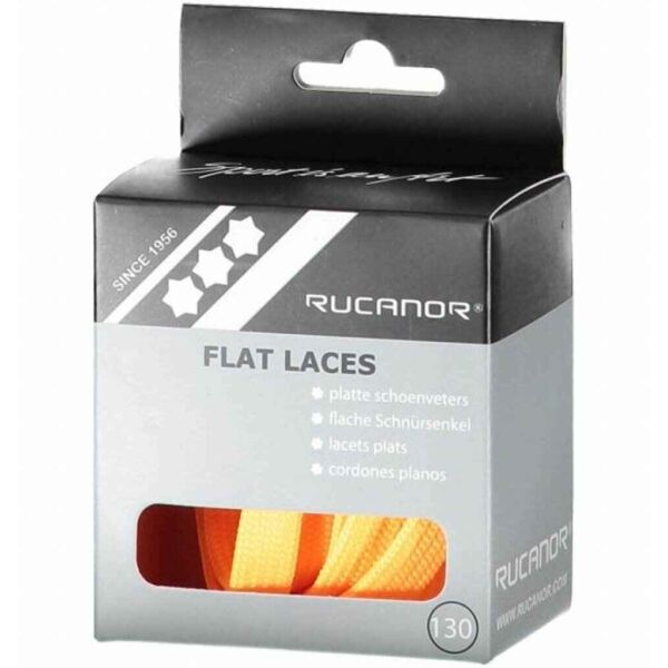 Rucanor SHOE LACES Cipőfűző, narancssárga, méret 130